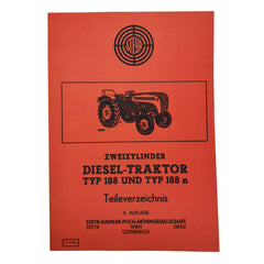 Trattore diesel Steyr, tipo 188 e 188 n, catalogo ricambi