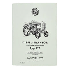 Steyr 182, 2-Zylinder, Betriebsanleitung
