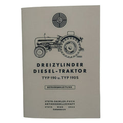 Steyr 190 and 190S, operating instructions