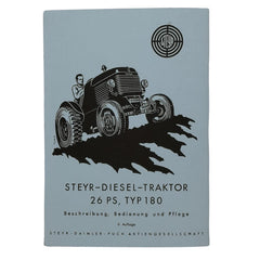 Istruzioni per l'uso Steyr 180, 2 cilindri, muso corto, 26 CV