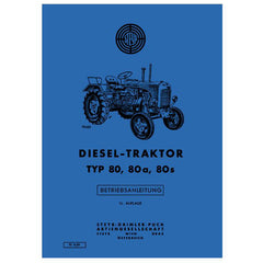 Steyr 80, 80a, 80s, Betriebsanleitung