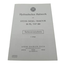 Steyr Hubwerk Typ 180, 30 PS, Ersatzteilkatalog