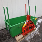 Kippmulde mit Ecksteher M80 Fritz 1,40x0,80x0,40 RAL 6001 Grün-Rot