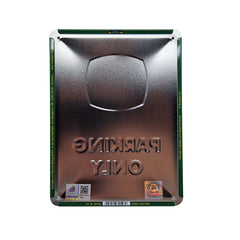 Blechschild - John Deere Parking only von hinten