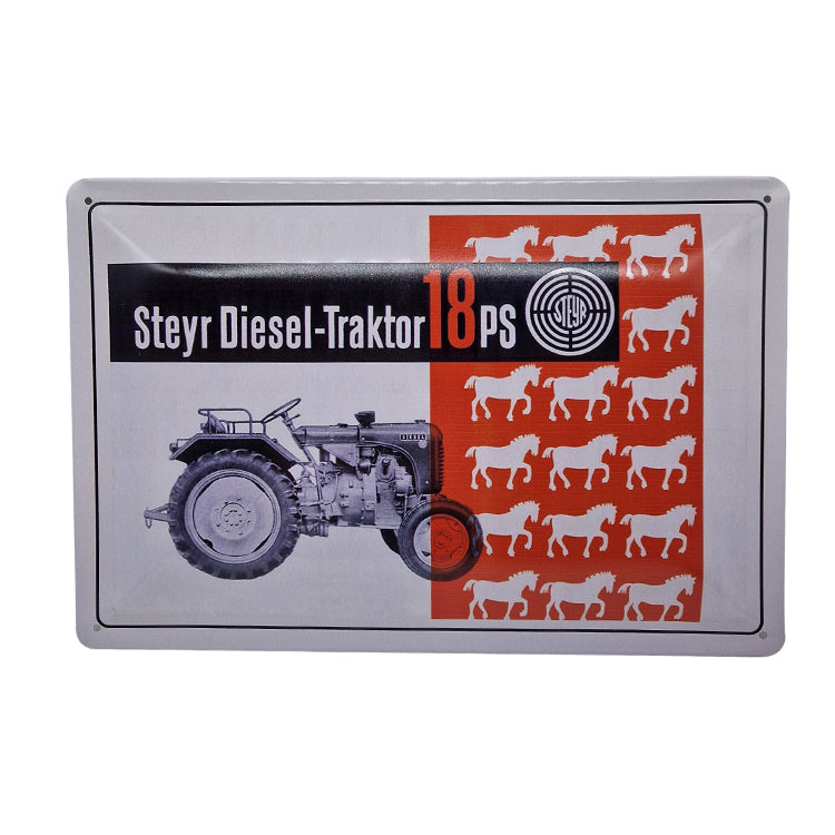 Blechschild - Steyr 84 mit 18 PS