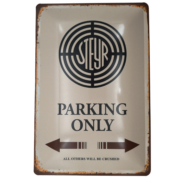 Blechschild - Steyr Parking only