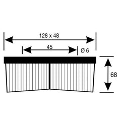 Blink-, Brems- und Schlussleuchte Rechts – Eckig Zeichnung