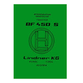 Lindner BF 450S, 450SN, 450SA, operating instructions and spare parts catalogue