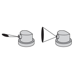 Ersatzsprühkopf für Lackspraydosen Zeichnung Sprühstrahl