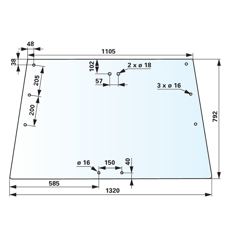 Front- und Heckscheibe klar zu Fritzmeier 520594 passend zu Steyr Plusserie