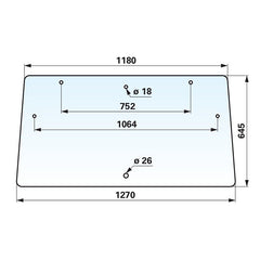 Front- und Heckscheibe klar – passend zu Fritzmeier 521008