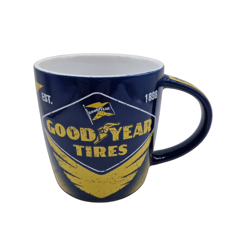 Hochwertige Kaffeetasse „Goodyear Tires 1898“