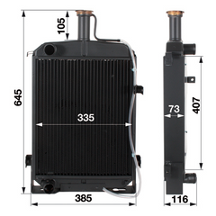Kühler Langhals passend zu Steyr T80,T84,T86