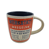 Hochwertige Kaffeetasse „Meine Werkstattregeln“