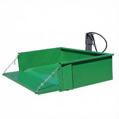 Kippmulde Standard 950 Grün-Grau – abklappbare Pendelbordwand mit Kette und Karabiner als Ladeflächenverlängerung