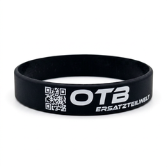 OTB Silikonarmband Schwarz mit Logo