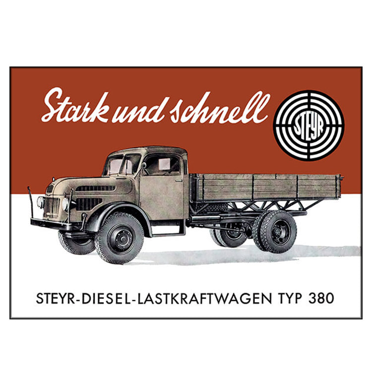 Poster Steyr 380 Lastkraftwagen Vorderseite