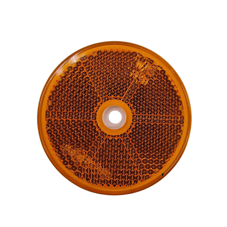 Rückstrahler Orange Ø60mm geschraubt Vorderseite