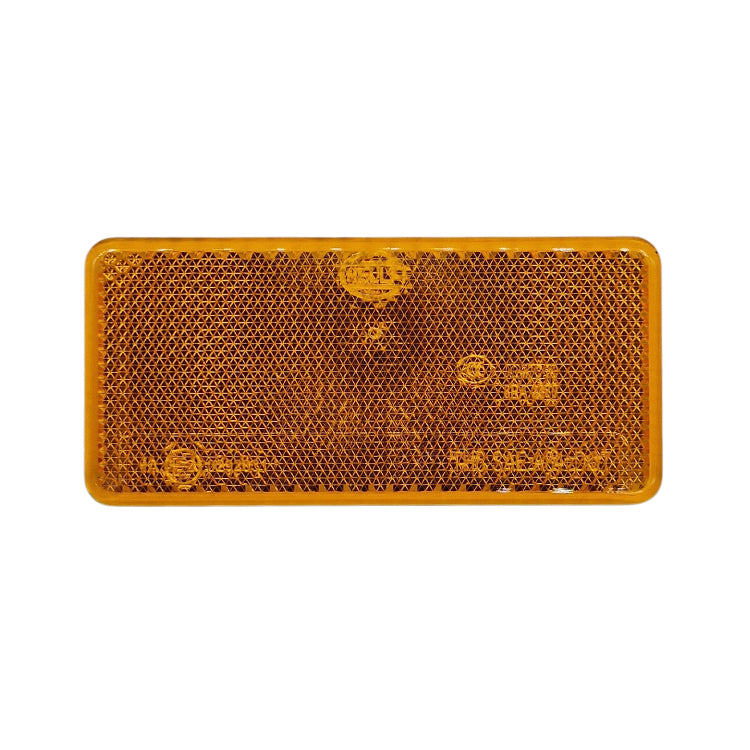 Rückstrahler Orange eckig geklebt – 94x44mm