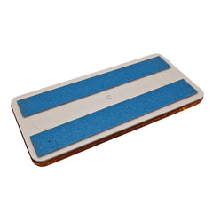 Rückstrahler Orange eckig geklebt – 94x44mm ansicht von hinten