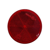 Rückstrahler Rot Ø60mm geklebt Vorderseite
