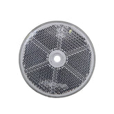 Rückstrahler Weiß Ø60mm geschraubt Vorderseite