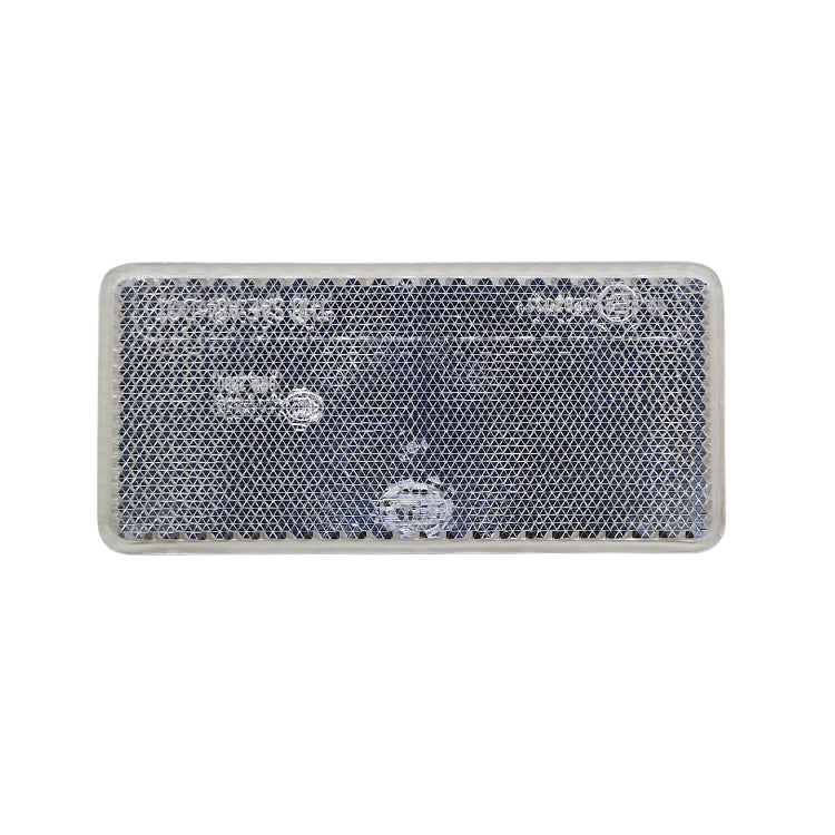 Rückstrahler Weiss eckig geklebt – 94x44mm