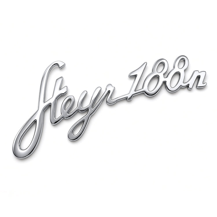 Steyr 188n Schriftzug für Kühlergrill – Premium, Messing verchromt