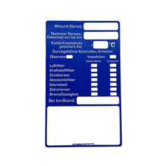 Service-Aufkleber Groß 60x100 mm in Blau