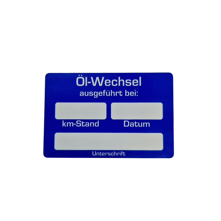 Service-Aufkleber Klein 60x40 mm in Blau