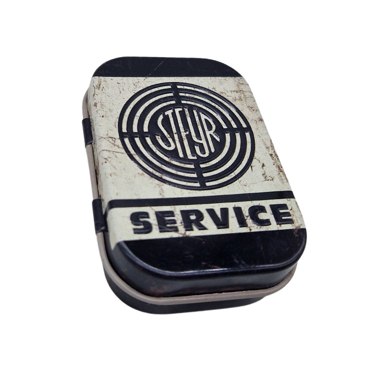 Steyr Metalldose gefüllt mit Pfefferminz