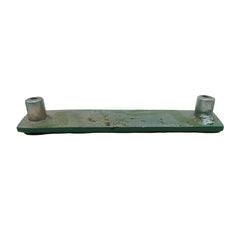 Steyr Zeichen Emblem Grün aus Chrom 108mm Seitenansicht