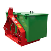 Traktor Heckbox / Forstkiste 120x60x60 cm in Grün RAL 6001 für Front- und Heckhydraulik Kat. I und II