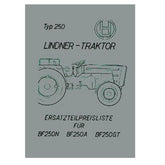 Lindner Bauernfreund BF 250 N, A, GT, spare parts catalog