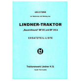 Lindner BF 35 and BF 35A, operating instructions and spare parts catalogue