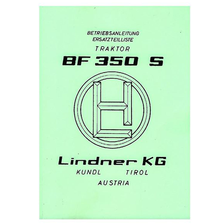 Lindner BF 350 S operating manual and spare parts catalog OTB