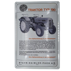 Cartello in metallo - Steyr Tipo 190