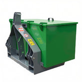 Traktor Heckbox / Forstkiste 120x60x60 cm in Grau RAL 7016 und Grün RAL 6001 für Front- und Heckhydraulik Kat. I und II