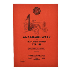 Steyr mower attachment for 2-cylinder, type 188, operating instructions