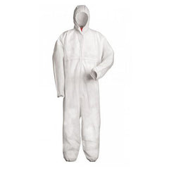 protective overall with elastic hood