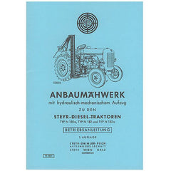 Steyr mower N180a, N182, N182a operating instructions