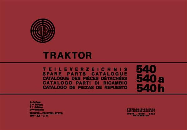 540 540a 540h Traktor Ersatzteilkatalog