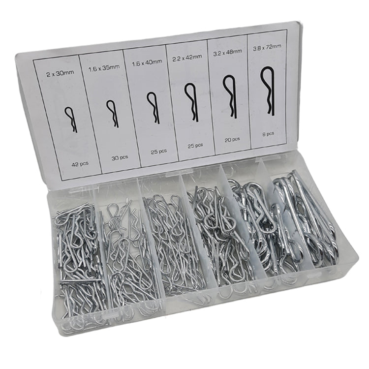 Assortimento di perni a molla 2,0-3,8 mm 150 pezzi