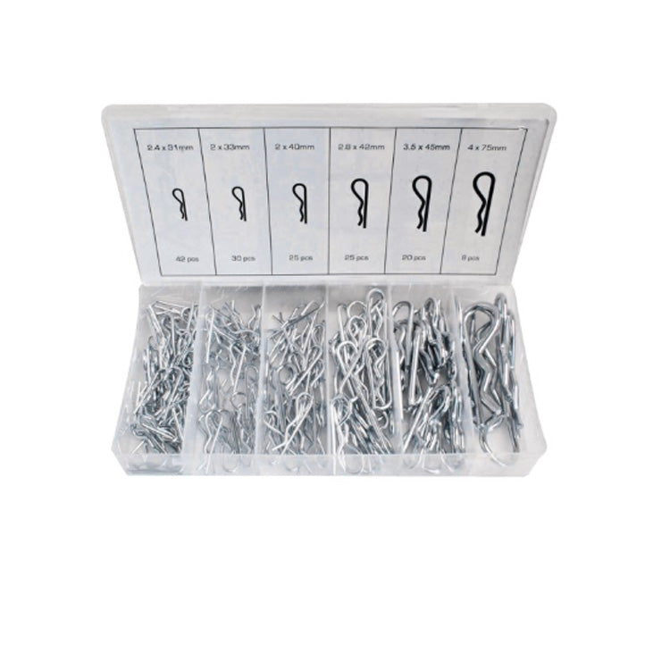 Assortimento di perni a molla 2,4-4,00 mm 150 pezzi