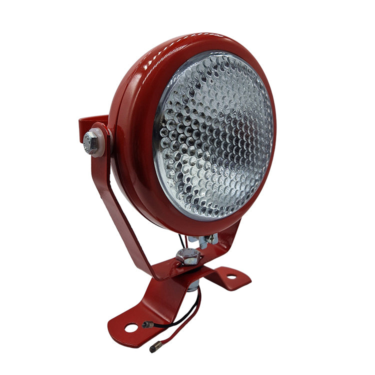 Arbeitsscheinwerfer Rot rund Ø 160 mm mit Schalter – Metallgehäuse