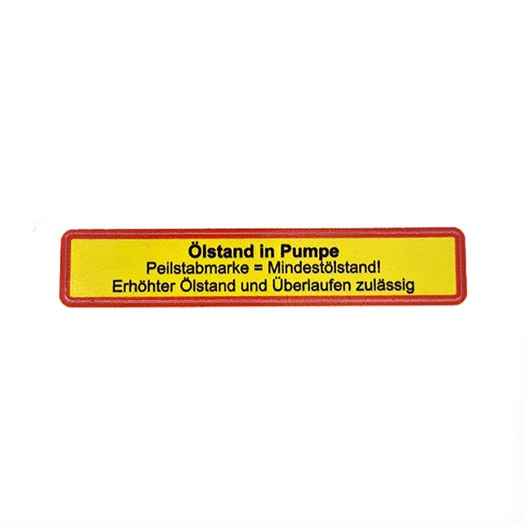 Aufkleber Ölstand in Pumpe zu Steyr Baureihe 13