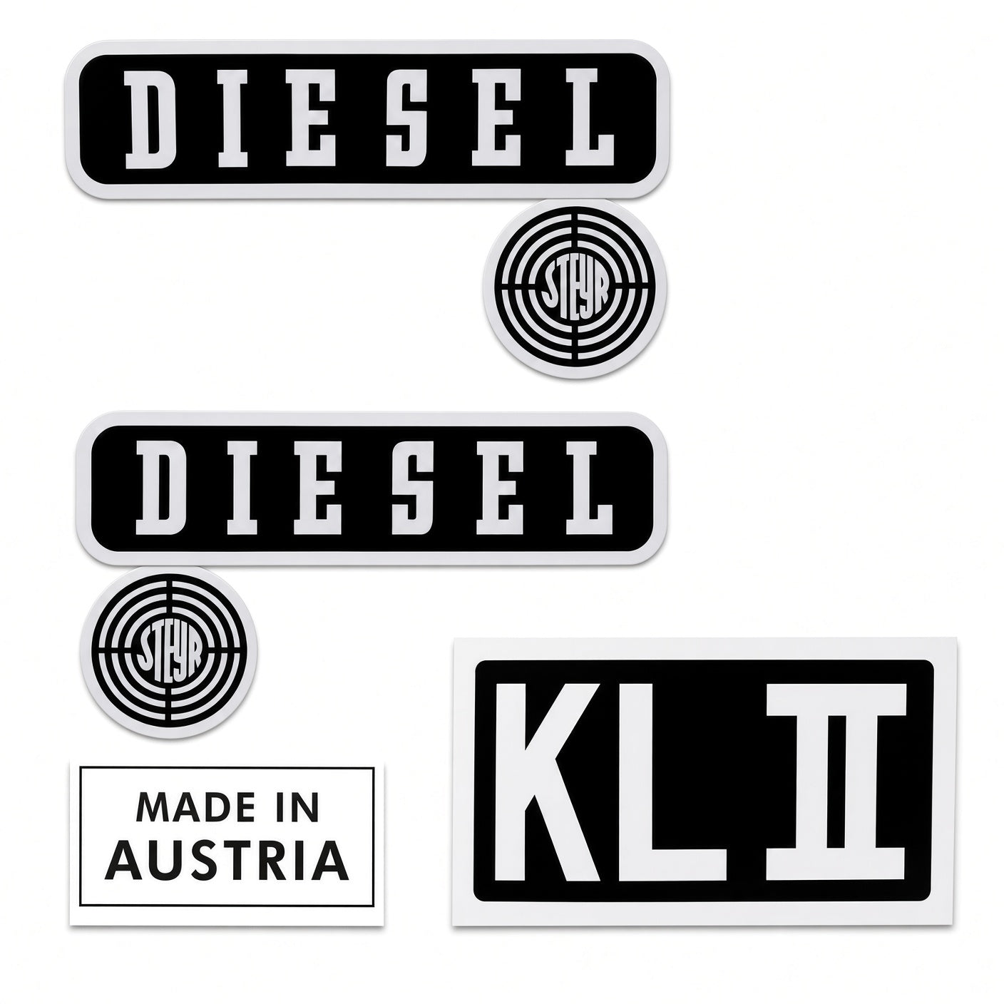 Steyr T84 Aufkleber-Set für die Motorhaube