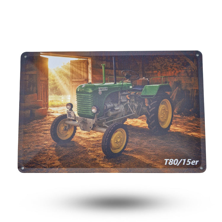 Blechschild - Steyr 80 in Scheune