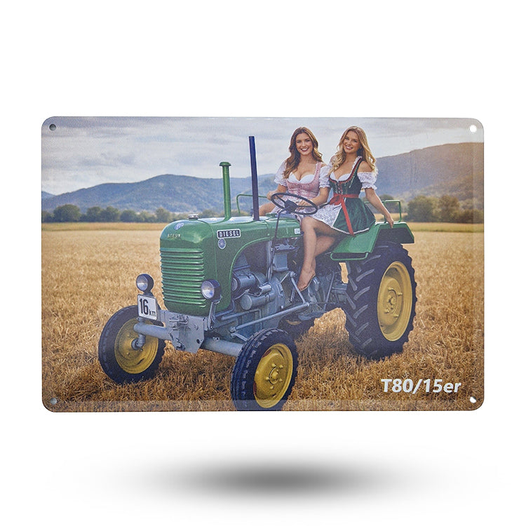 Blechschild - Steyr 80 mit hübschen Mädl´s