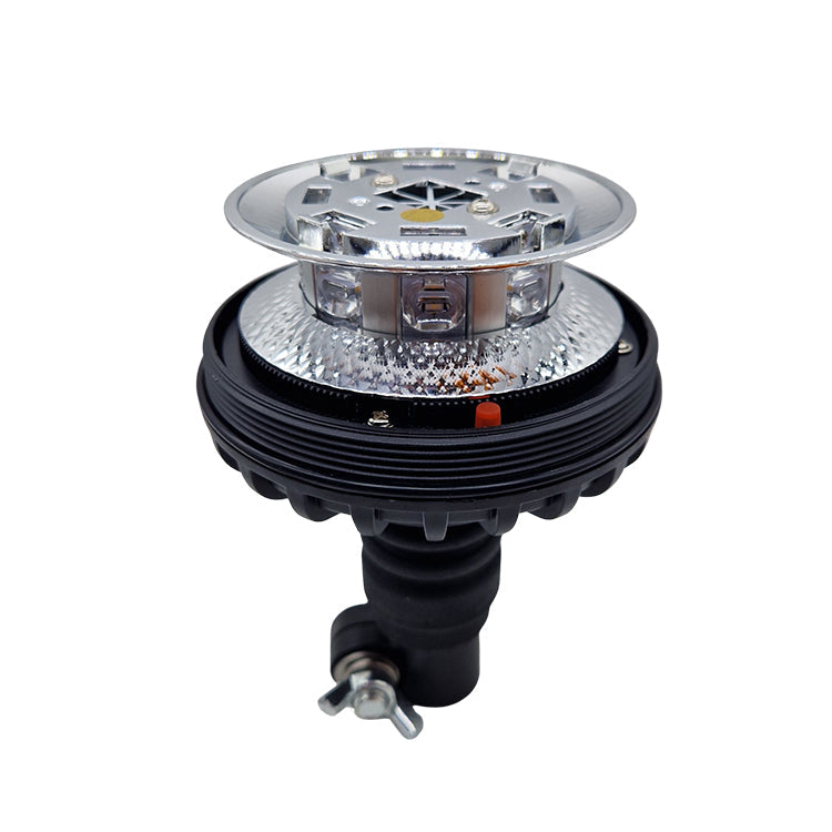 Faro rotante a LED piatto arancione 8 LED da 3 W con staffa flessibile 